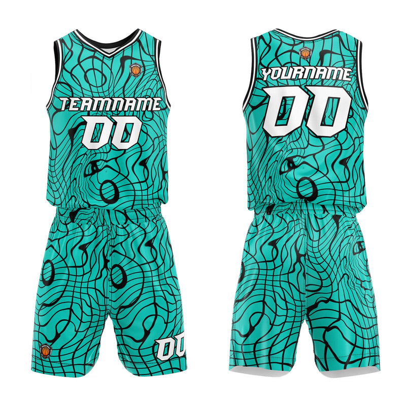 Custom Teal Basketball Jersey Uniform Suit Printed Your Logo Name Number