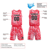 Custom Basketball Jersey Uniform Suit Printed Your Logo Name Number tie-dyed-Red