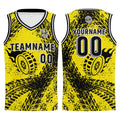 Custom Yellow Black Basketball Jersey Uniform Suit Printed Your Logo Name Number enthsush