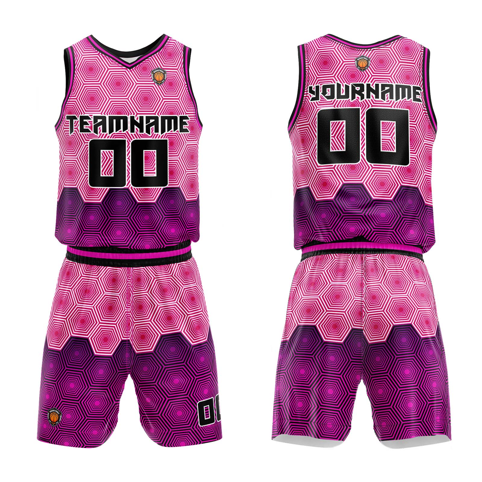 Custom Rose Basketball Jersey Uniform Suit Printed Your Logo Name Number enthsush