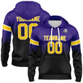 Custom Gradient Hoodie For Man Woman Girl Boy Print Your Logo Name Number Purple&Black enthsush
