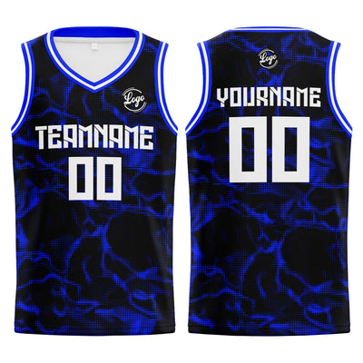 Custom Navy Royal Basketball Jersey Uniform Suit Printed Your Logo Name Number enthsush