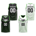 Custom Black Green Reversible Basketball Suit for Adults and Kids Personalized Jersey enthsush