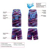 Custom Pink Blue Basketball Jersey Uniform Suit Printed Your Logo Name Number