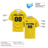 Custom Yellow Sleeve Hoodies for Men Women Shirts with Hoods Printed Name Logo