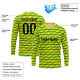 Custom Basketball Soccer Football Shooting Long T-Shirt for Adults and Kids Yellow-Green