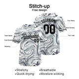 Custom Full Print Design Authentic Baseball Jersey white-gray