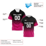 Custom Black Pink Sleeve Hoodies for Men Women Shirts with Hoods Printed Name Logo