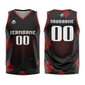 Custom Geometry Red Basketball Jersey Uniform Suit Printed Your Logo Name Number enthsush