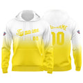 Custom Gradient Hoodie For Man Woman Girl Boy Print Your Logo Name Number Yellow enthsush