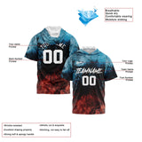 Custom Water and Fire Sleeve Hoodies for Men Women Shirts with Hoods Printed Name Logo