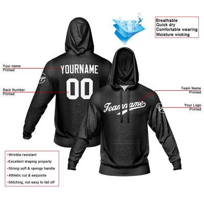 Custom Black Sweatshirt Hoodie For Men Women Girl Boy Print Your Logo Name Number enthsush