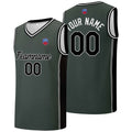 Custom basketball jersey shorts for men and women. Embroidered and printed name, number and logo Grey&Black enthsush