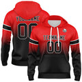 Custom Gradient Hoodie For Man Woman Girl Boy Print Your Logo Name Number Red&Balck enthsush