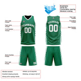 Custom Reversible Basketball Suit for Adults and Kids Personalized Jersey Green-Black