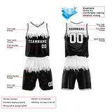 Custom Basketball Jersey Uniform Suit Printed Your Logo Name Number White-Black