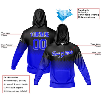 Custom Black Blue Sweatshirt Hoodie For Men Women Girl Boy Print Your Logo Name Number enthsush