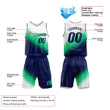 Custom Basketball Jersey Uniform Suit Printed Your Logo Name Number White-Green-Navy