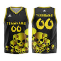 Custom Fluid Yellow Basketball Jersey Uniform Suit Printed Your Logo Name Number enthsush