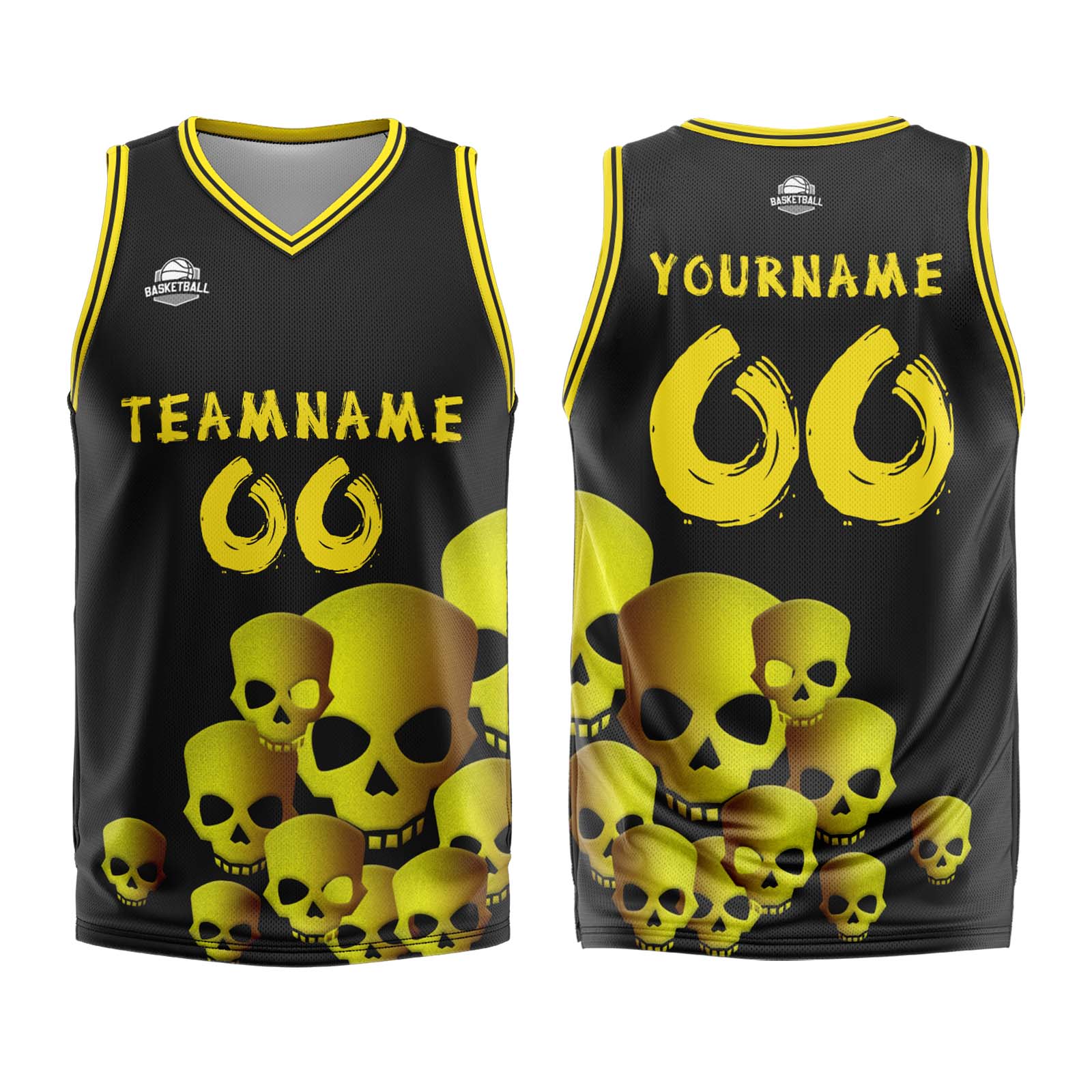 Custom Fluid Yellow Basketball Jersey Uniform Suit Printed Your Logo Name Number enthsush