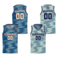 Custom Navy Cream Reversible Basketball Suit for Adults and Kids Personalized Jersey enthsush