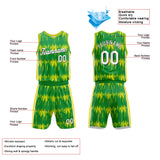 Custom Basketball Jersey Uniform Suit Printed Your Logo Name Number Acoustic wave-Green