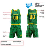 Custom Basketball Jersey Uniform Suit Printed Your Logo Name Number tie-dyed-Green