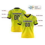 Custom Green Yellow Reversible Football Jersey Personalized Gradient Football Shirts for Men Printed Team Name Number Logo