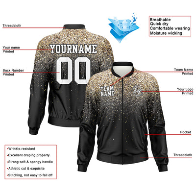 Custom Long Sleeve Windbreaker Jackets Uniform Printed Your Logo Name Number Sequins enthsush