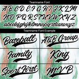 Custom Full Print Design Authentic Baseball Jersey White-Green
