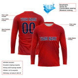 Custom Basketball Soccer Football Shooting Long T-Shirt for Adults and Kids Wave-Red