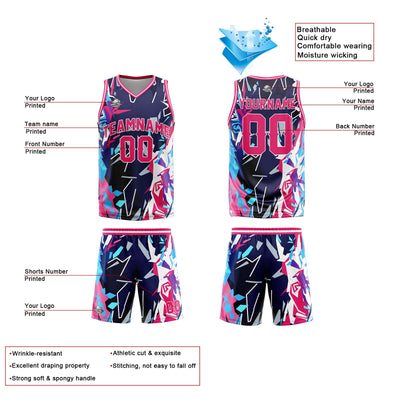 Custom Broken Red Basketball Jersey Uniform Suit Printed Your Logo Name Number enthsush