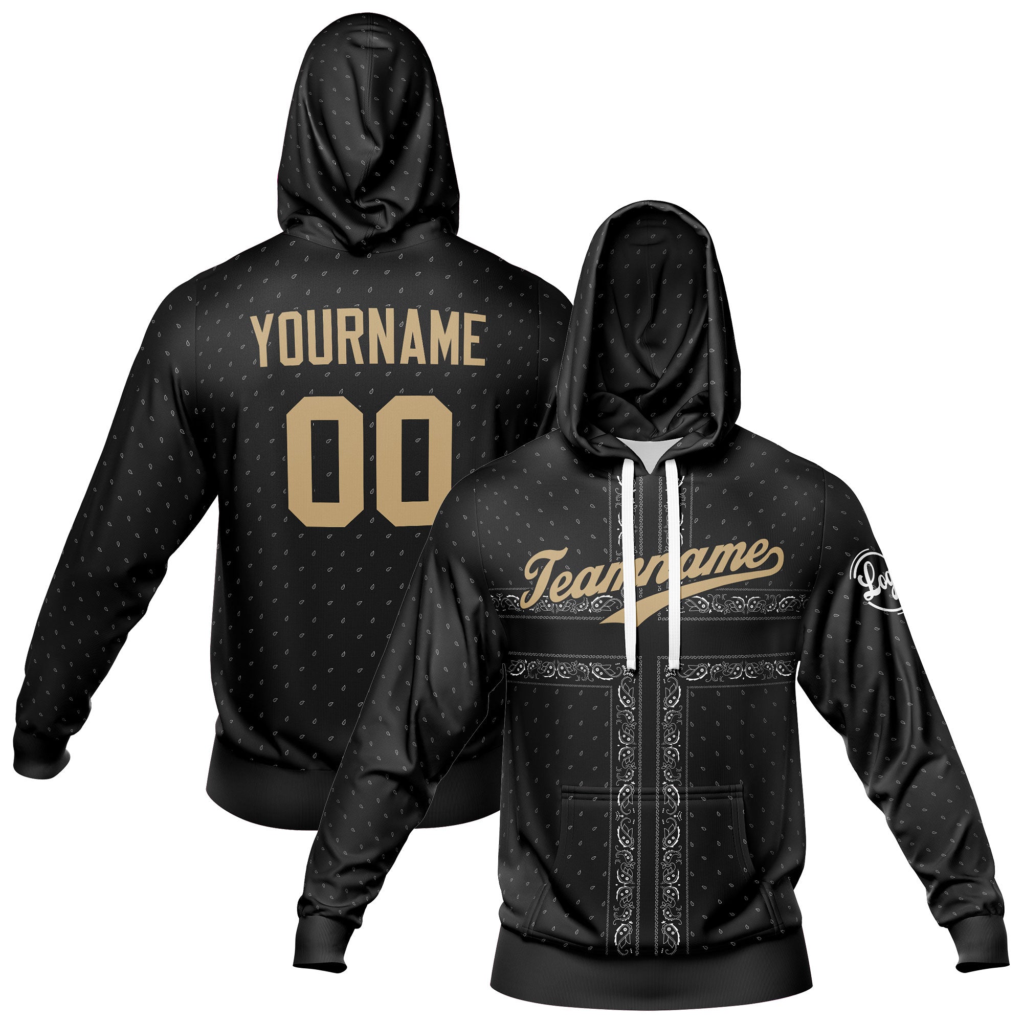 Custom Black Sweatshirt Hoodie For Men Women Girl Boy Print Your Logo Name Number enthsush