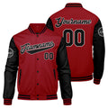 Custom Varsity Jacket Letterman jacket for Men, Women and Youth Red Black enthsush