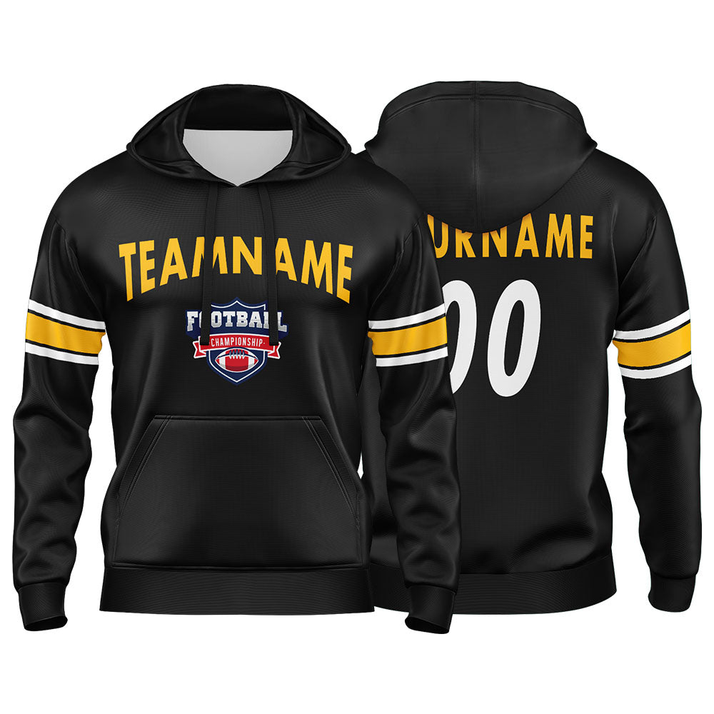 Custom Sweatshirt Hoodie For Man Woman Girl Boy Print Your Logo Name Number Black enthsush