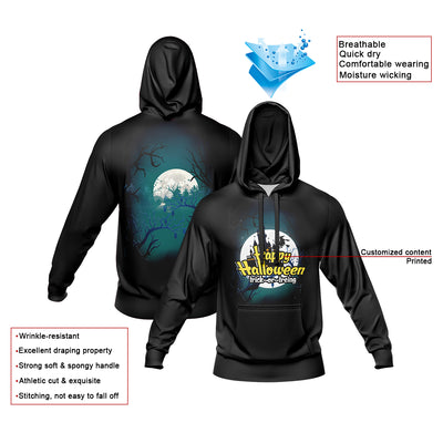 Custom Sweatshirt Hoodie Add Text and Design Personalized Halloween Hooded Sweatshirt enthsush