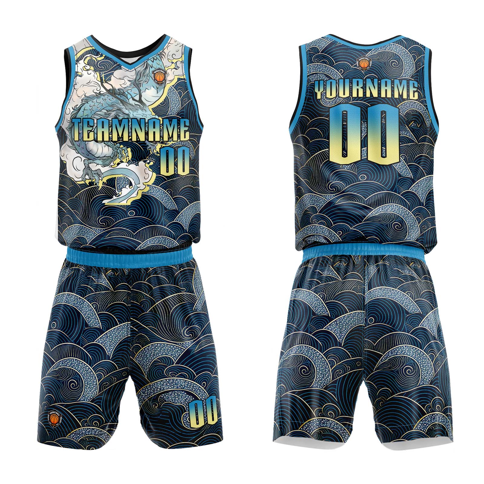Custom Navy Basketball Jersey Uniform Suit Printed Your Logo Name Number enthsush