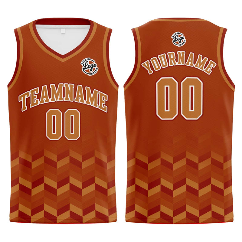 Custom Burnt Orange Basketball Jersey Uniform Suit Printed Your Logo Name Number