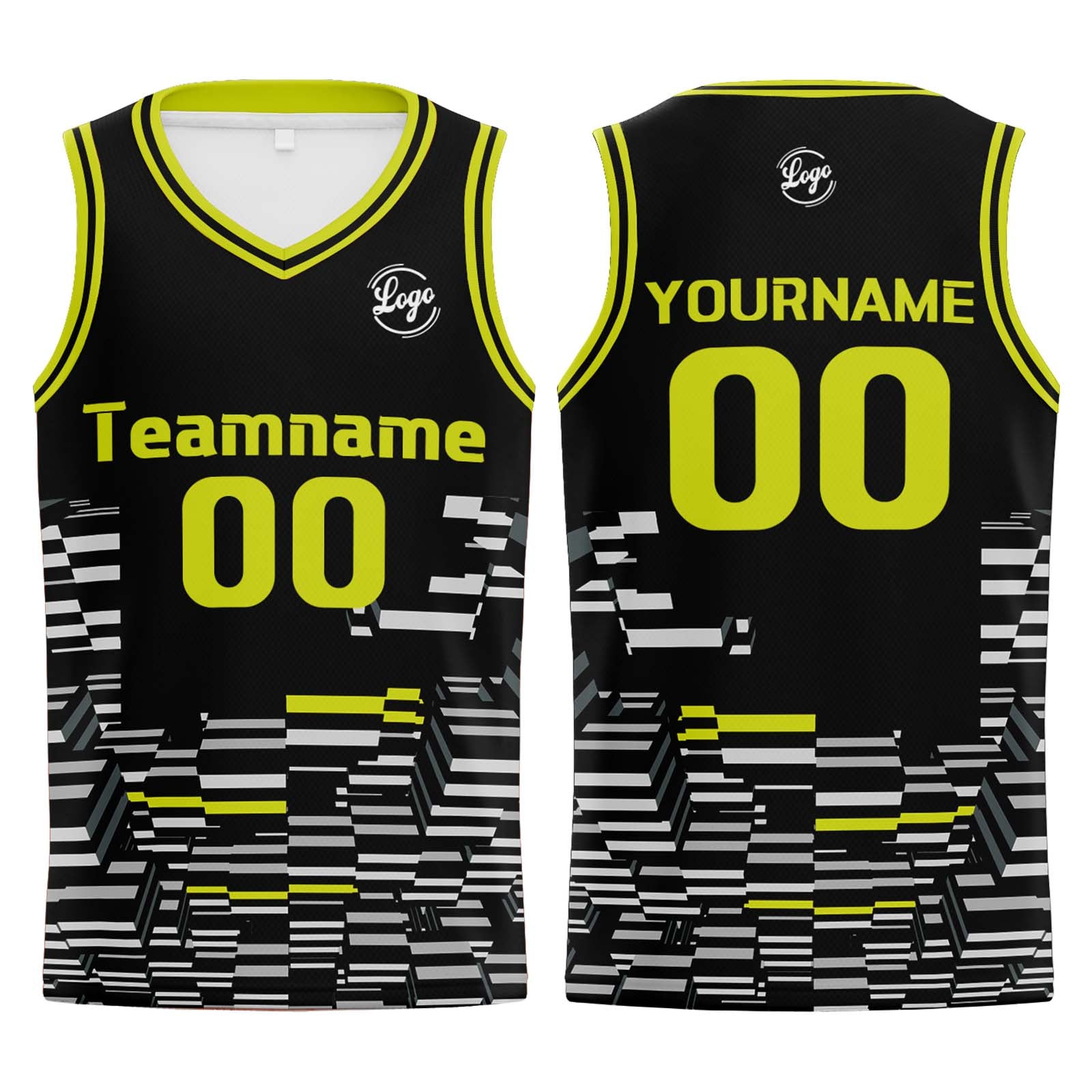 Custom Black Lime Green Basketball Jersey Uniform Suit Printed Your Logo Name Number enthsush