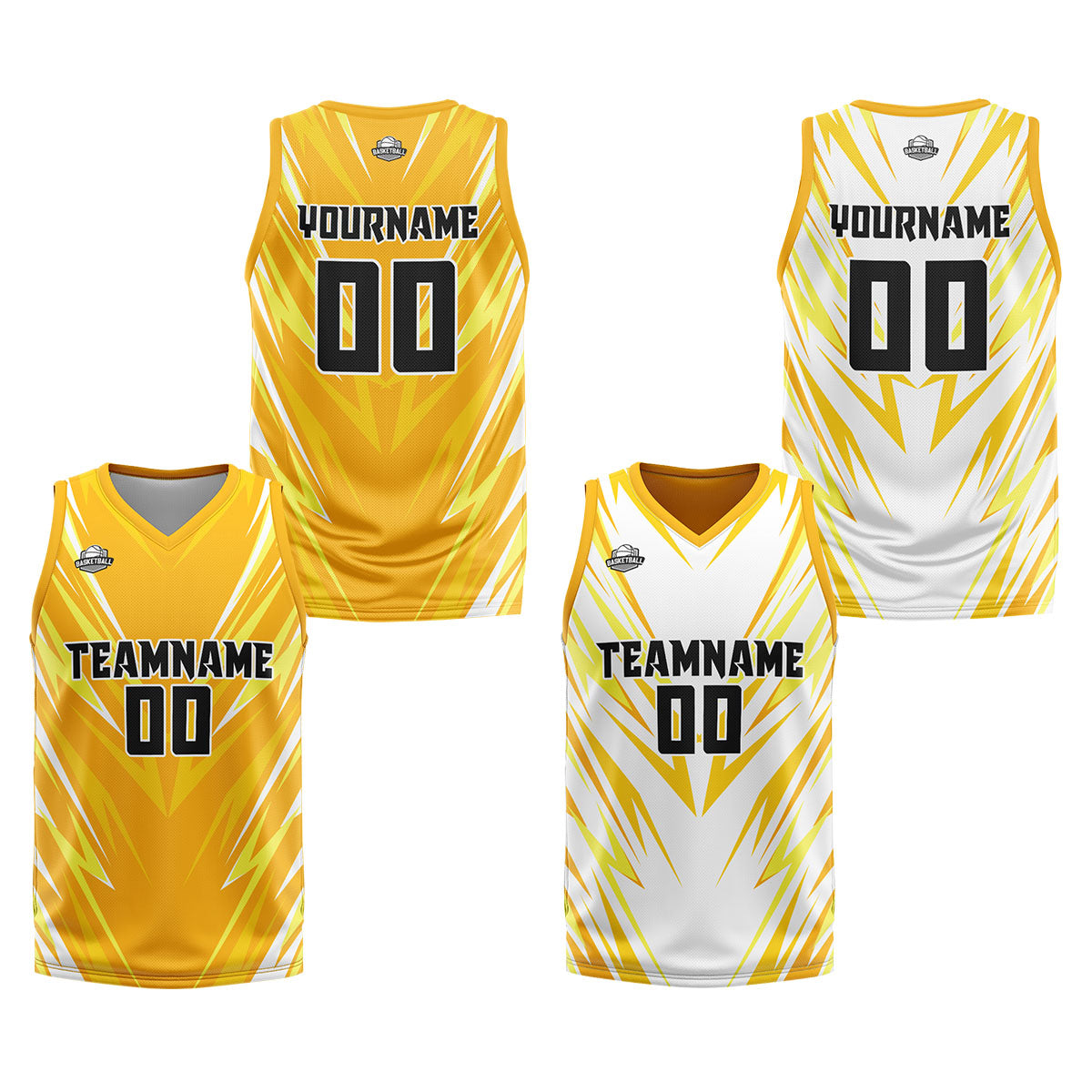 Custom Orange Reversible Basketball Suit for Adults and Kids Personalized Jersey enthsush