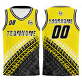 Custom Yellow Basketball Jersey Uniform Suit Printed Your Logo Name Number enthsush