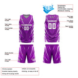 Custom Purple Reversible Basketball Suit for Adults and Kids Personalized Jersey