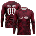 Custom Basketball Soccer Football Shooting Long T-Shirt for Adults and Kids Red-Crimson enthsush