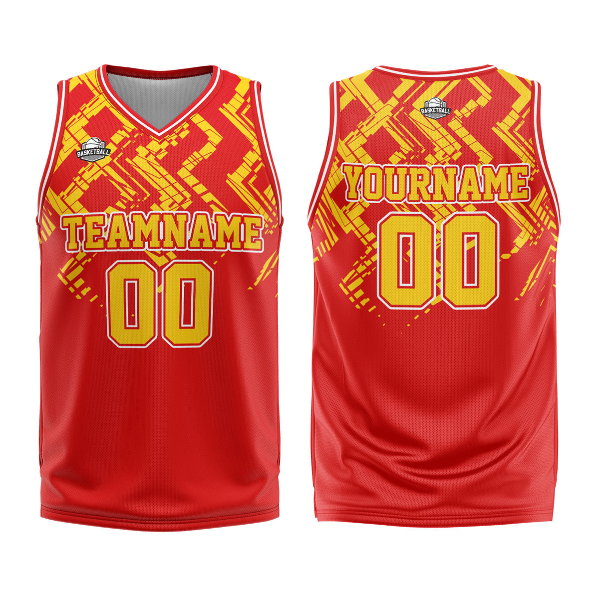 Custom Red Orange Basketball Jersey Uniform Suit Printed Your Logo Name Number enthsush