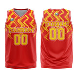 Custom Red Orange Basketball Jersey Uniform Suit Printed Your Logo Name Number