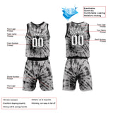 Custom Basketball Jersey Uniform Suit Printed Your Logo Name Number tie-dyed-Gray