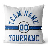 Custom Football Throw Pillow for Men Women Boy Gift Printed Your Personalized Name Number Navy & Gray & White