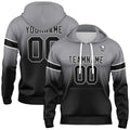 Custom Gradient Sweatshirt Hoodie For Man Woman Girl Boy Print Your Logo Name Number Grey&Black enthsush