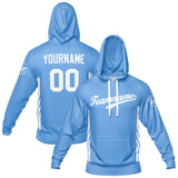 Custom Light Blue Sweatshirt Hoodie For Men Women Girl Boy Print Your Logo Name Number