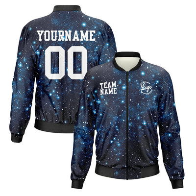 Custom Long Sleeve Windbreaker Jackets Uniform Printed Your Logo Name Number Starry Sky enthsush